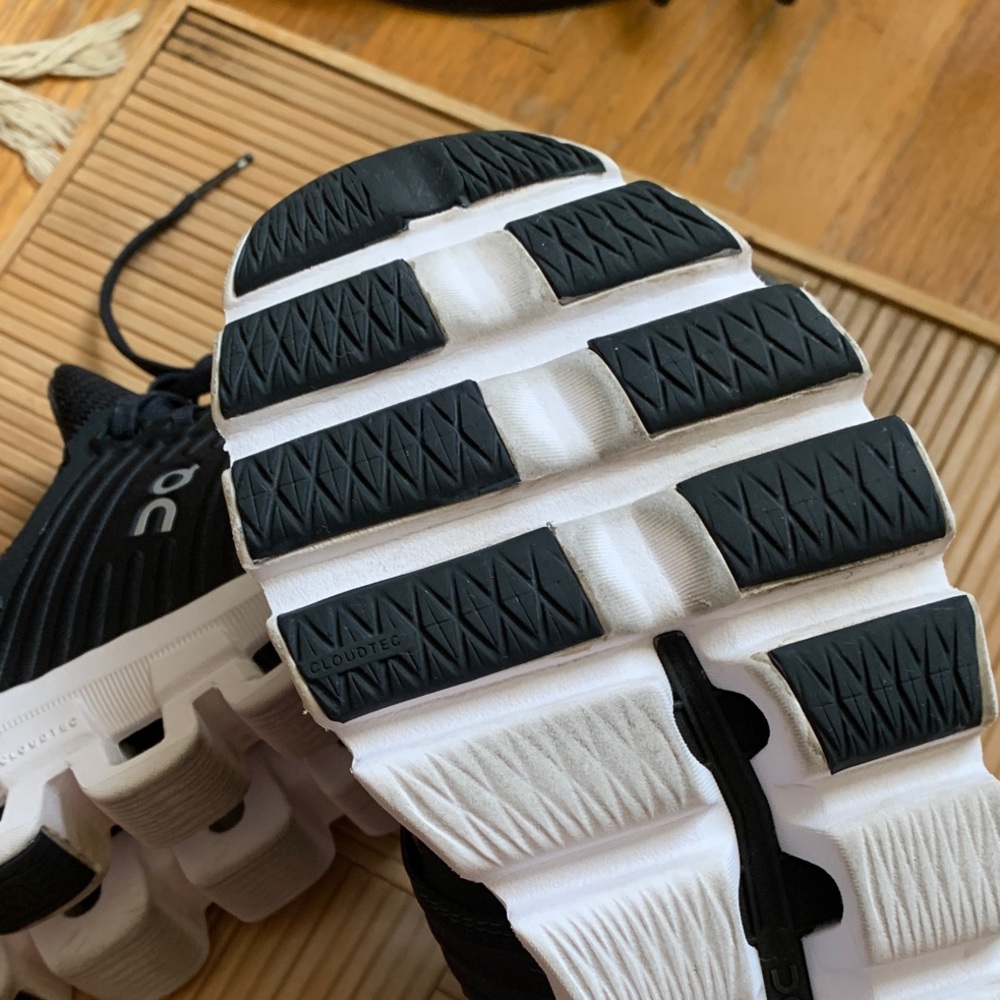 On Running Black and White Athletic Shoes - Picture 13 of 16